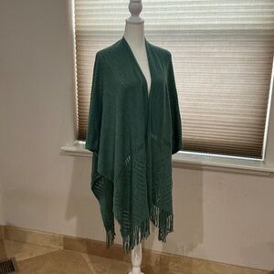NWT Shawl/Wrap Crochet/Fringe OS